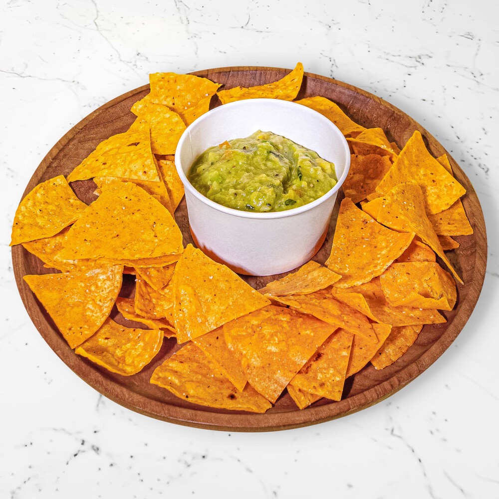 Chips and Homemade Guacamole Dip